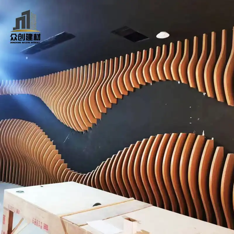 Indoor curved aluminum square tube